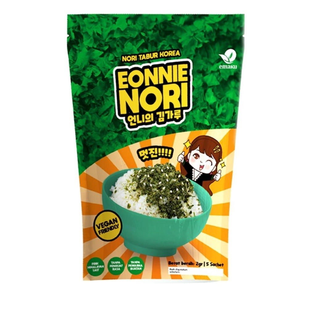 

Emaku Eonnie Nori Kemasan Pouch 2gr x 5 / Nori Tabur Korea Bumbu Tabur