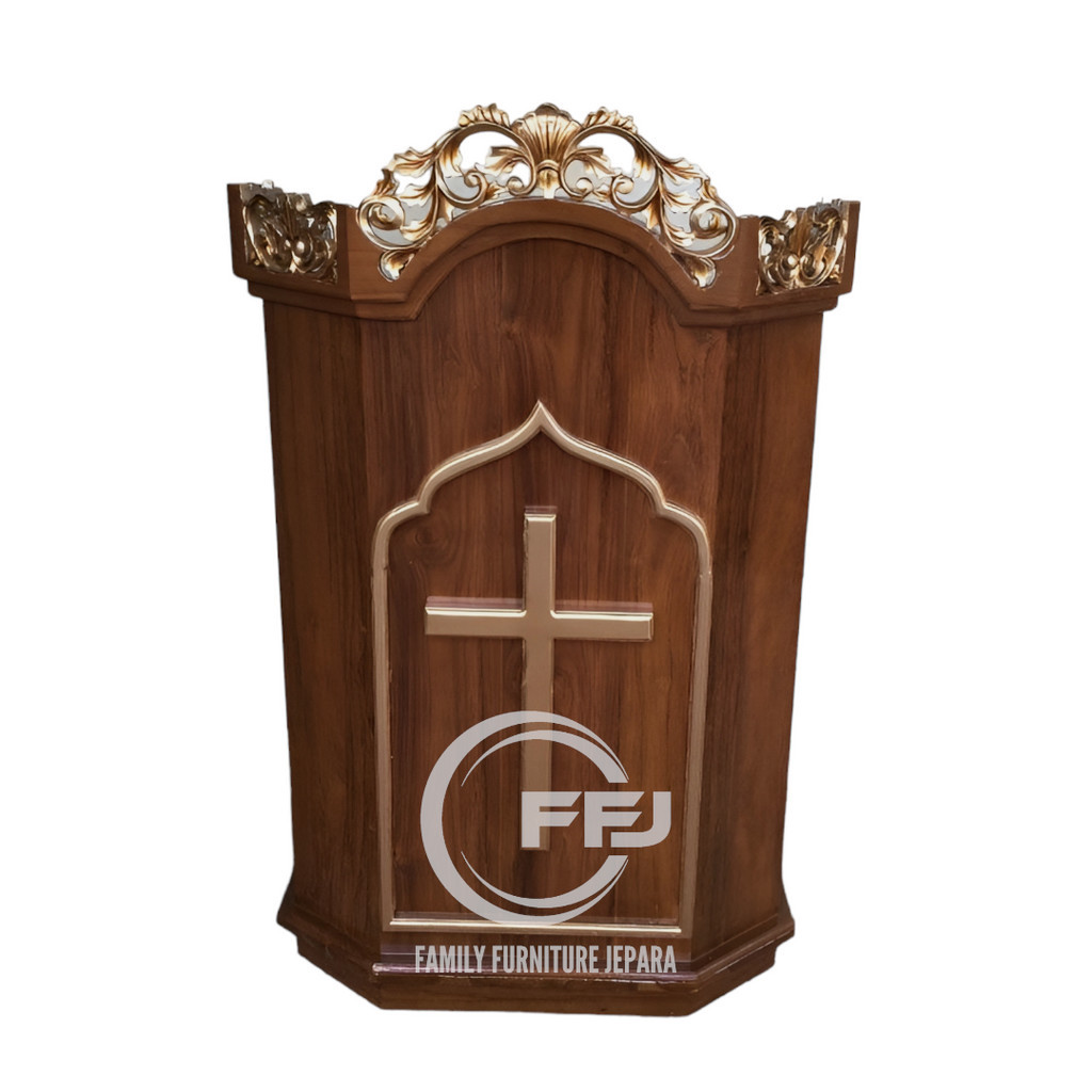 Podium Gereja | Podium Pidato | Mimbar Gereja | Podium Kayu Jati