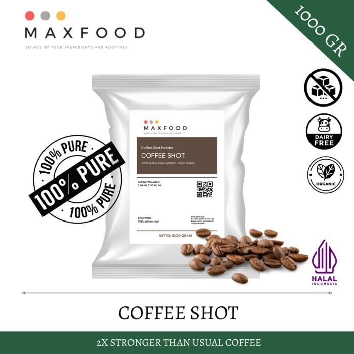 

1 KG COFFEE DOUBLE SHOT MAX FOOD / BUBUK KOPI ESPRESSO TANPA AMPAS