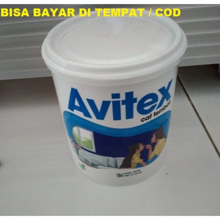 CAT TEMBOK AVITEX 1 KG SUPER WHITE dan 896 METRO WHITE  PUTIH CAT DINDING PLAFON INTERIOR