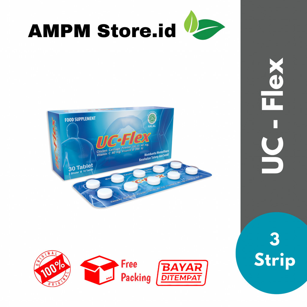 UC-FLEX BLISTER 1 box , Radang Sendi, Glukosamin / uc flex original