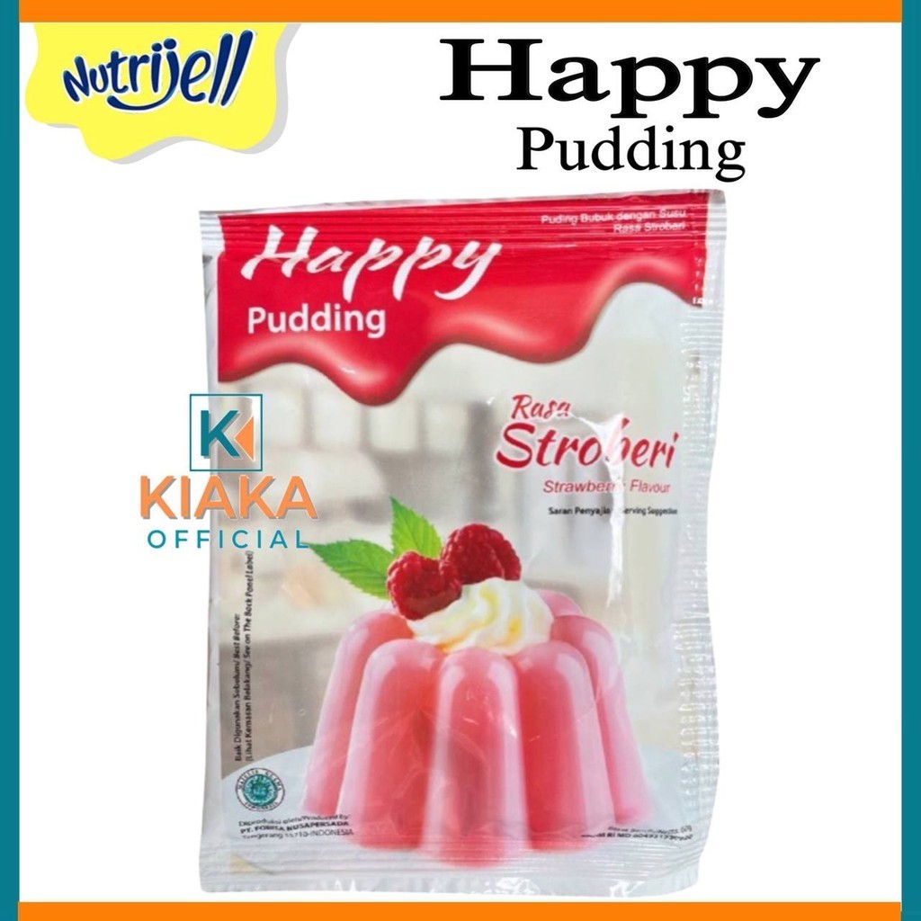 

HAPPY PUDDING KEMASAN 60gr STRAWBERRY INSTAN BY NUTRIJELL