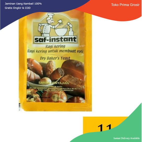 

Ragi Kering Saf-Instant Sachet 11 Gram/ Bahan Roti Dan Kue