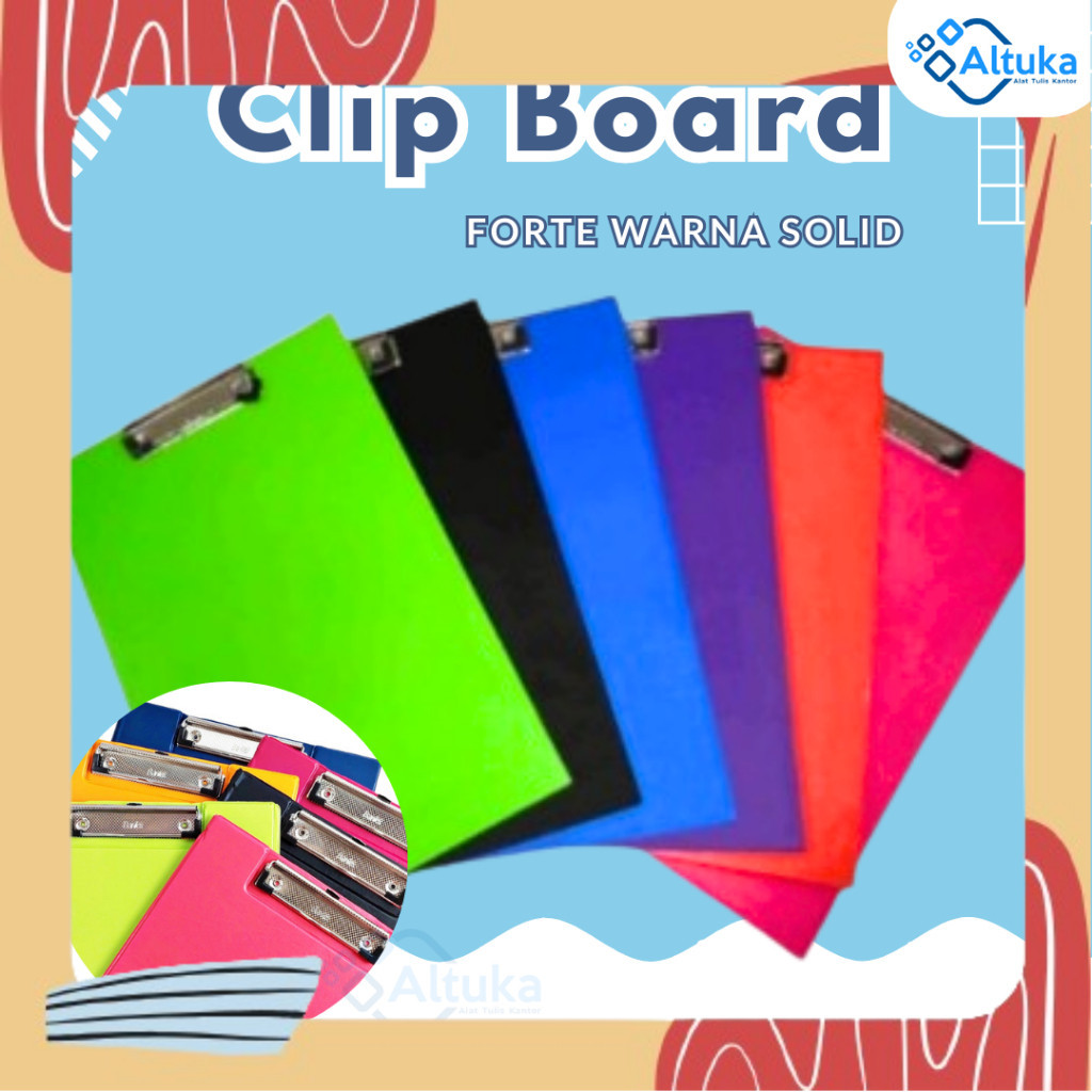 Papan Ujian / Papan Dada / Papan Jalan / Clipboard Plastik Folio