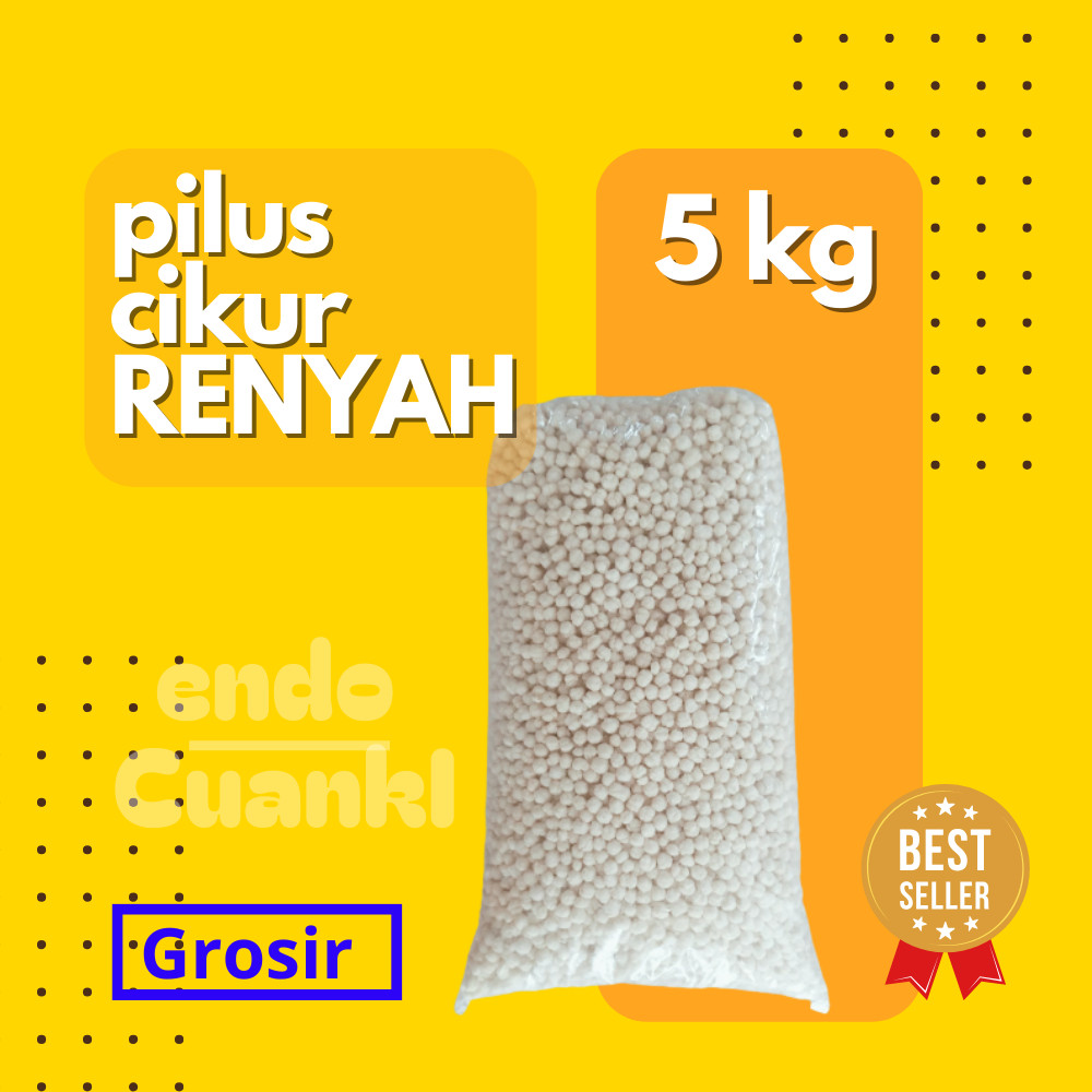 

5 KG PILUS CIKUR RENYAH tidak Keras, Empuk, Ngepros Rasa KENCUR TIKTAK Topping Baso Aci, Cuanki