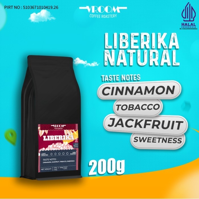 

[Coffee New] Kopi Liberika Natural Biji Kopi Matang atau Bubuk 200gram - 200gram