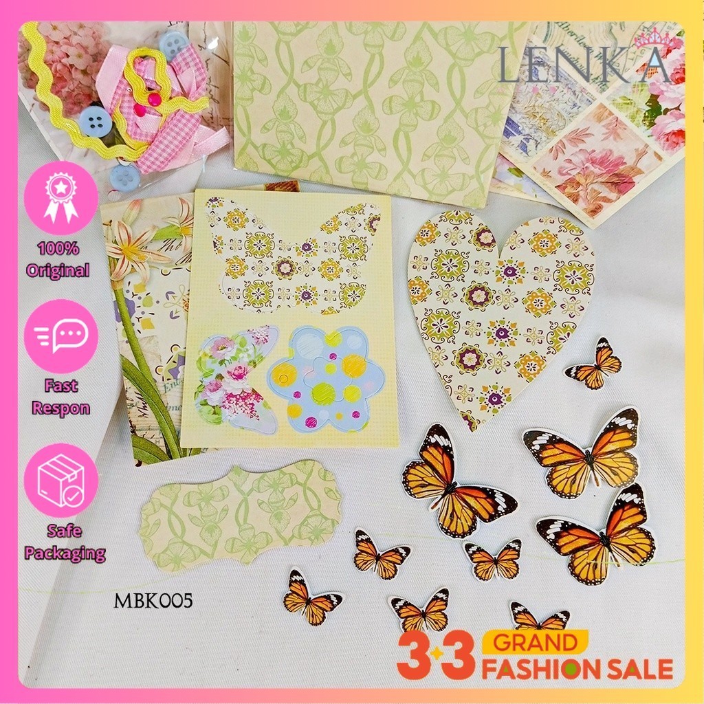 

Journaling Paper Scrapbook Kit Kerajinan MBK005