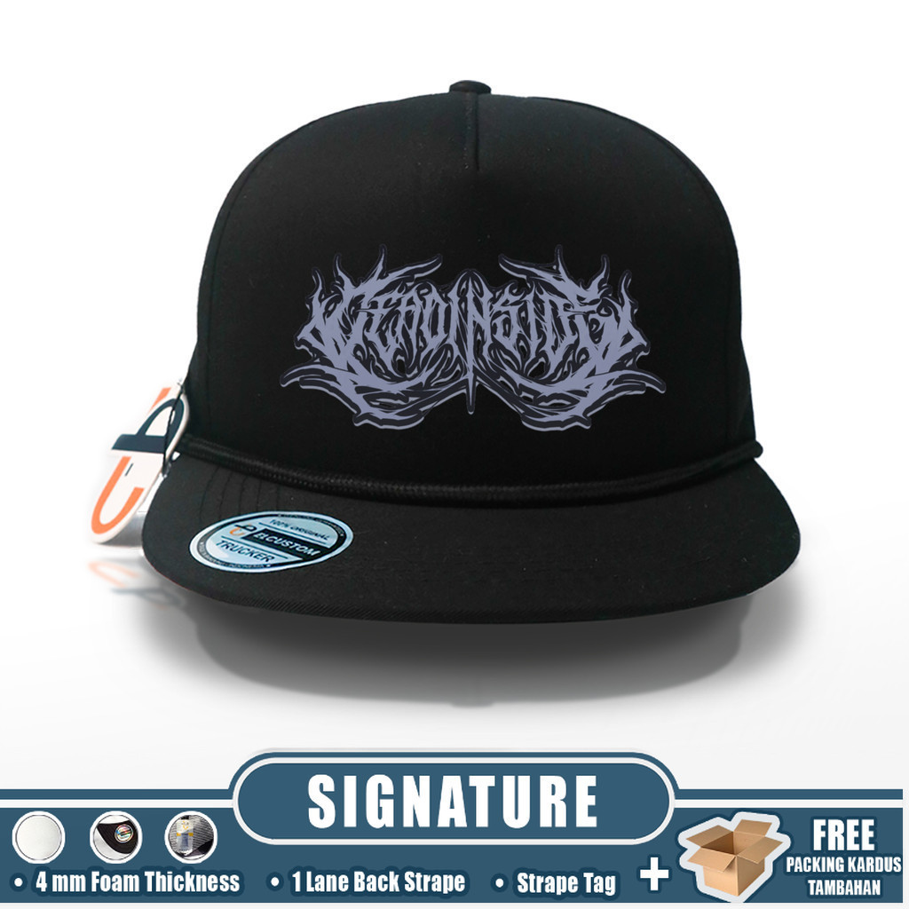 Signature - ROOT FONT SNAPBACK CAPS /  Band / Topi Snapback / Topi Twill / Design Custom / SB Drill 