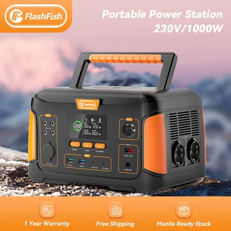 Flashfish 1000W Power Generator Portable Power Station Genset Solar