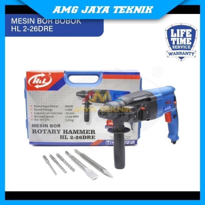 HL MESIN BOR BOBOK 2 - 26 DRE / ROTARY HAMMER HL 2-26 DRE