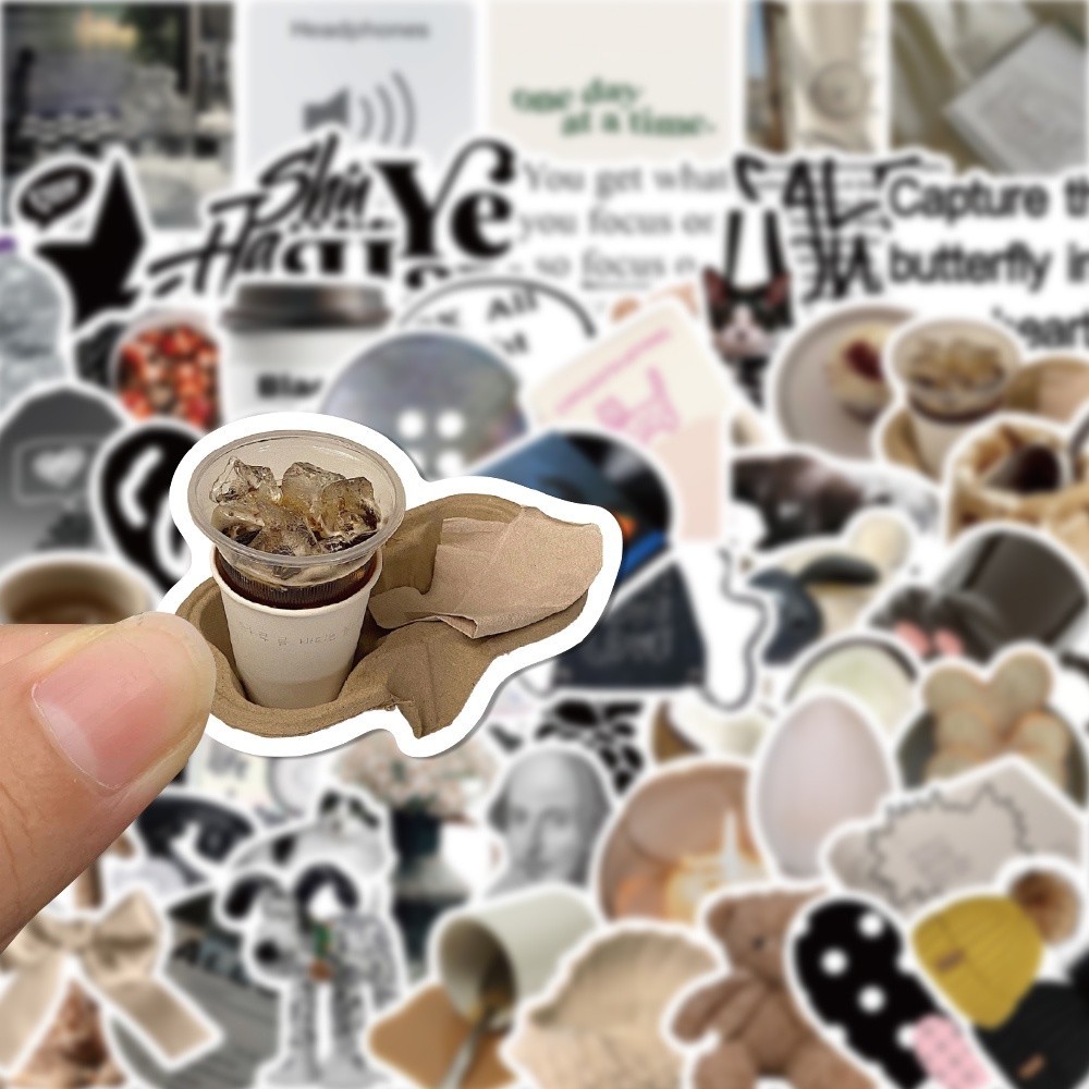 

PROMO25 Pcs Stiker Dekorasi notebook Tahan Air Warna Hitam Dan Putih hello.nuza