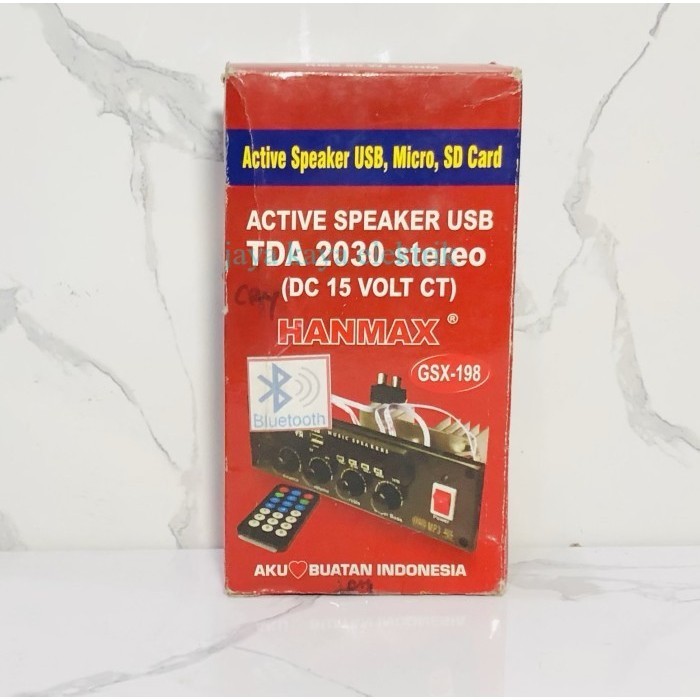 Kit Power Speker Aktif GSX - 198 + MP3 Bluetooth