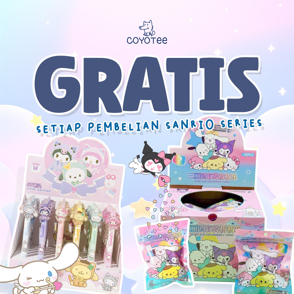 

Koleksi Hadiah Gratis Bolpen Dan Blind Box Sanrio Lucu Setiap Pembelian Sanrio Series Di Coyotee