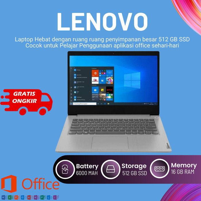 LAPTOP LENOVO IDEAPAD SLIM 3 RYZEN 7-4700U | 8GB | 512GB SSD | WINDOWS