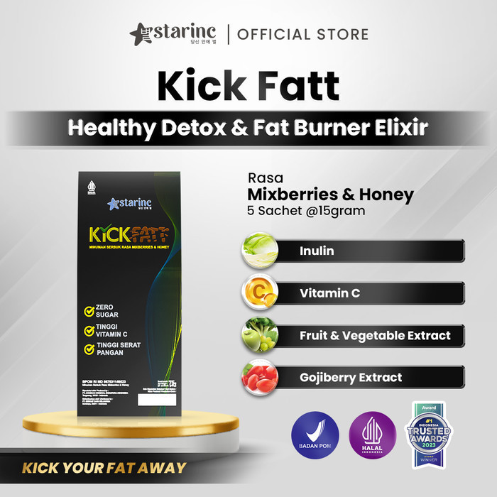 

Healthy Detox and Fat Burner Elixir Kickfatt 5Pcs Starinc