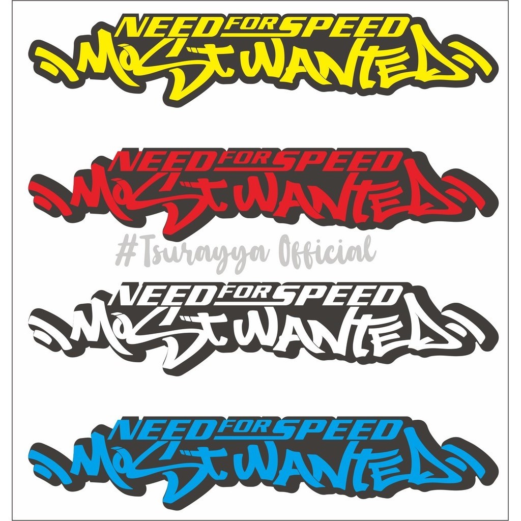 STIKER CUTTING NEED FOR SPEED MOST WANTED (TERMURAH) TERJANGKAU