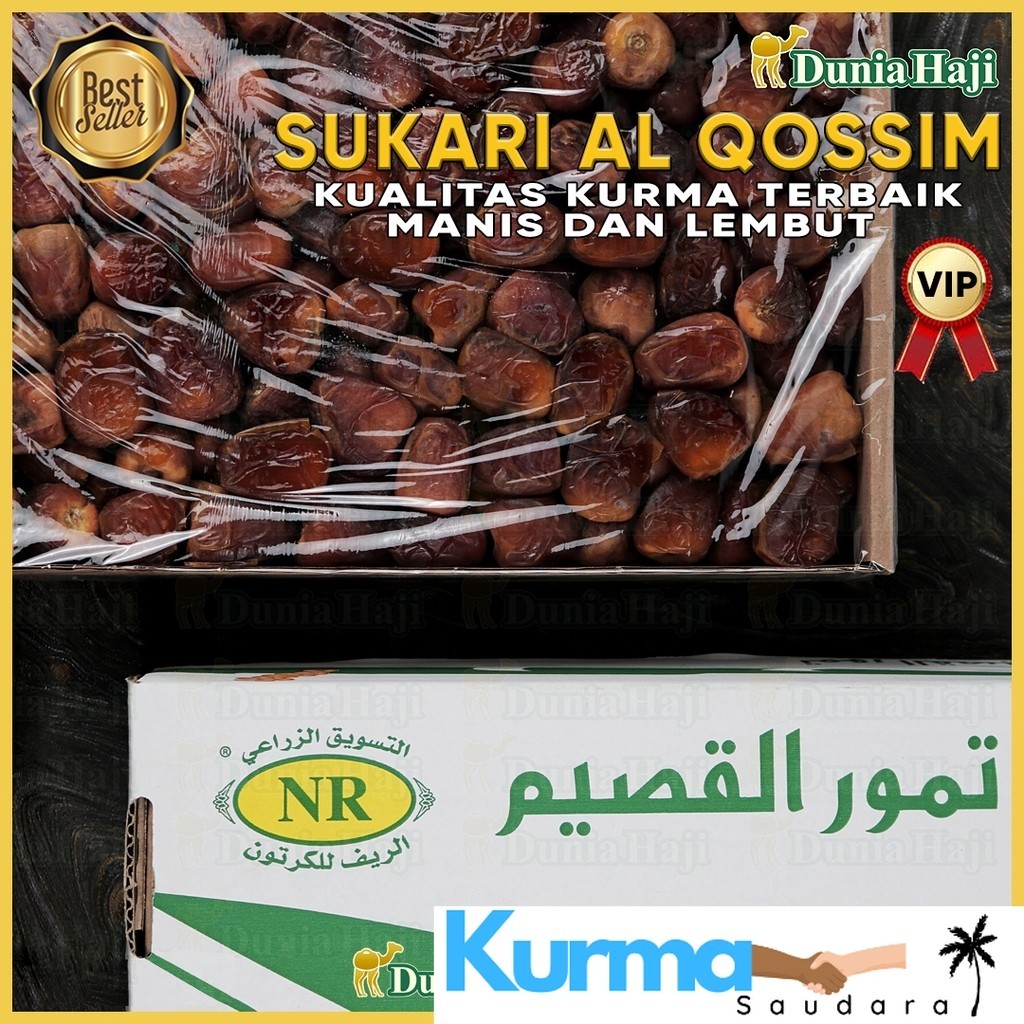

Kurma SUKARI 3KG Kualitas Super Premium VIP Grade A Exclusive Packing / Sukkari Basah