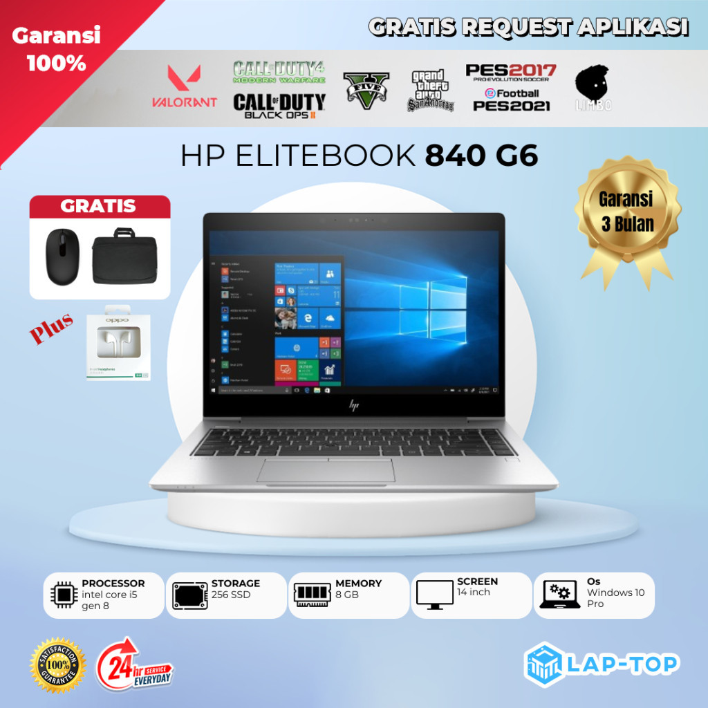 HP Elitebook 840 G6 Core i7/I5 gen 8 RAM 16GB SSD 256GB Touchscreen/NonTouchscreen Laptop Mulus