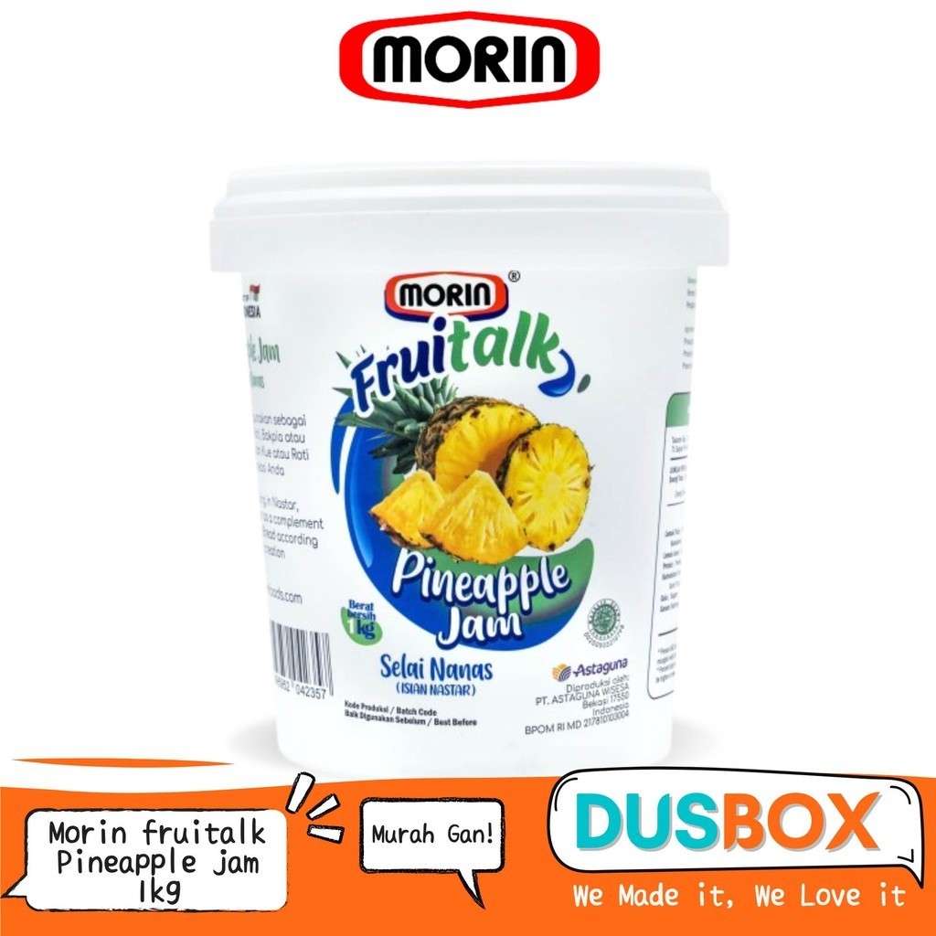 

Morin Fruitalk Pineapple Jam 1kg / Selai nanas / Selai Nanas Nastar / Selai Nanas Nastar Morin / Selai Nanas Morin 1 kg / Selai Nanas Morin