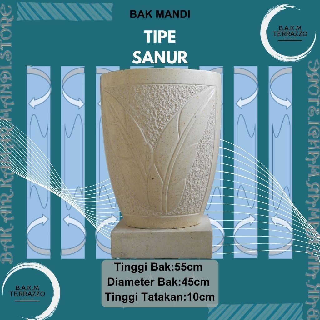 BAK MANDI TERRAZZO | JUAL BAK MANDI TERASO TIPE SANUR MINIMALIS | BAK MANDI TERASO
