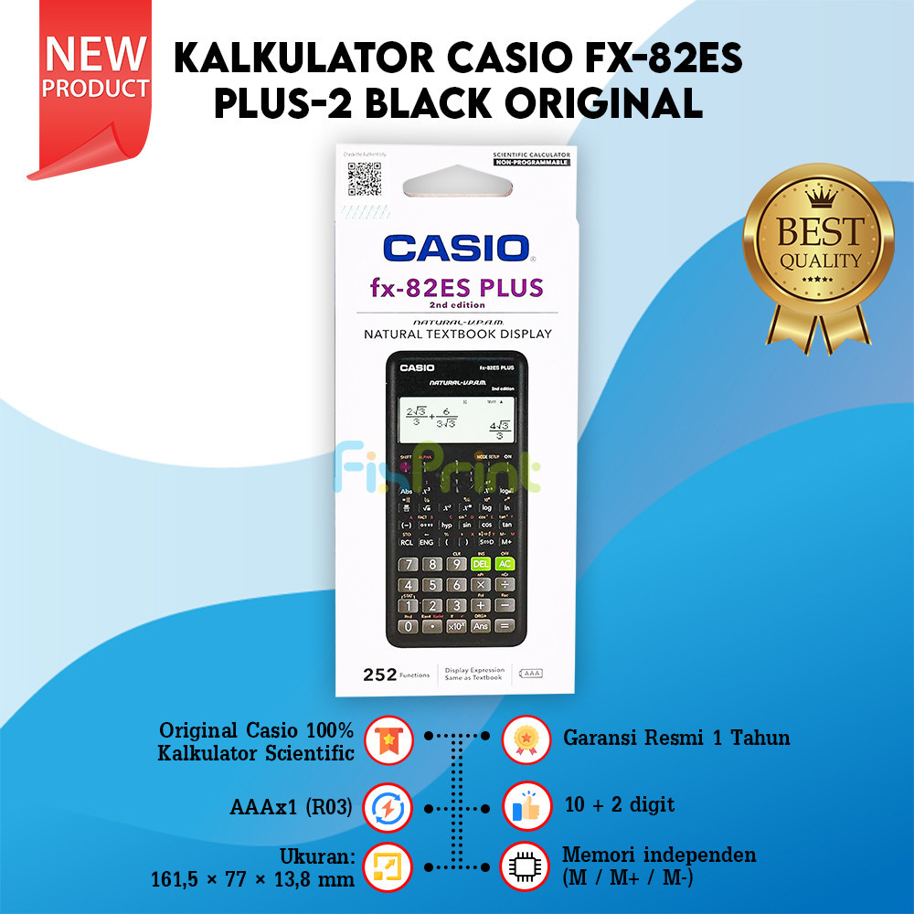 

SIS Casio fx-82ES PLUS Calculator Scientific Kalkulator Ilmiah New Orina