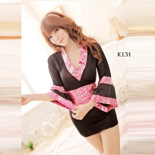 Set Dress Kimono Lingerie Jepang Motif Wanita KL31
