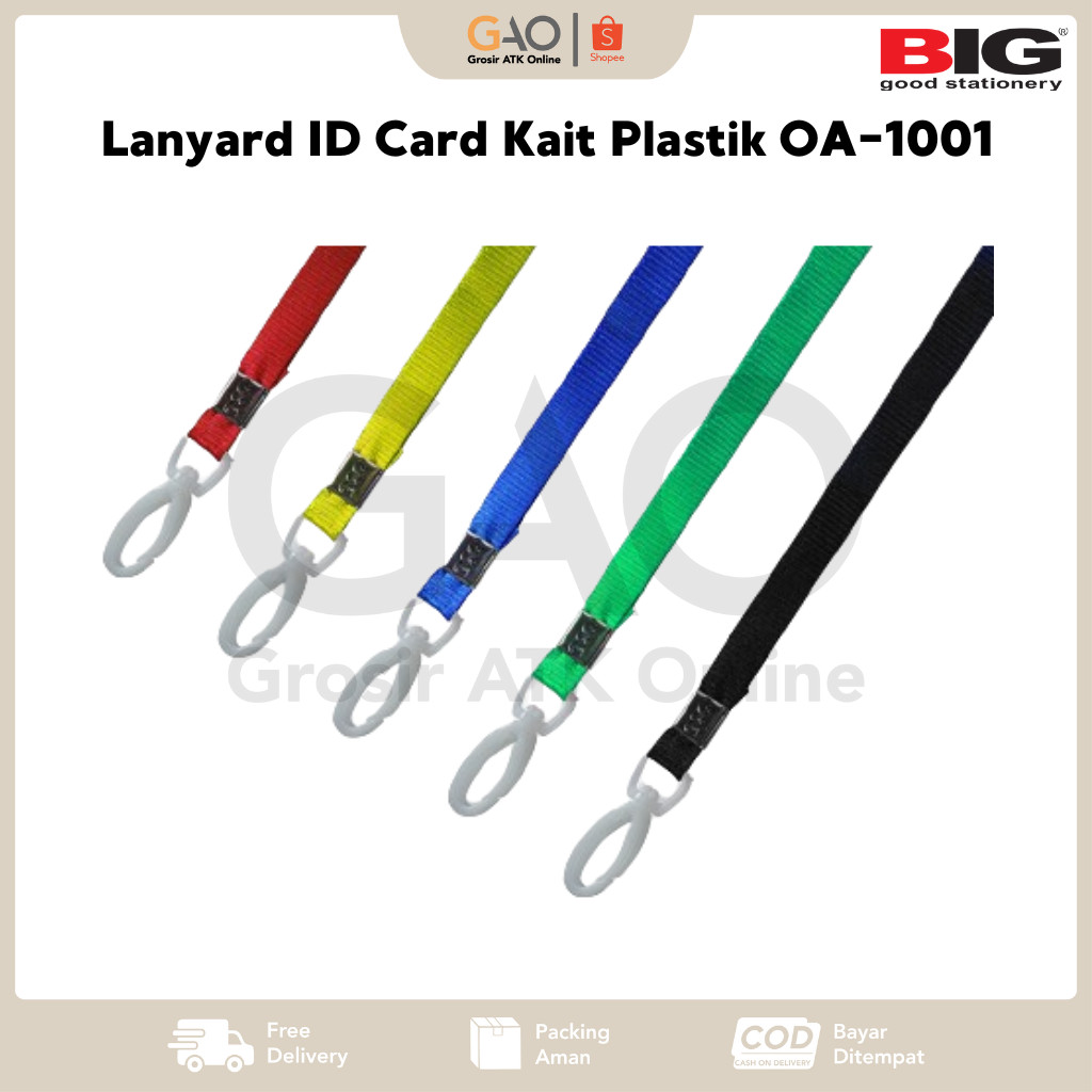 

Tali Gantungan BIG Lanyard ID Card Kait Plastik OA-1001