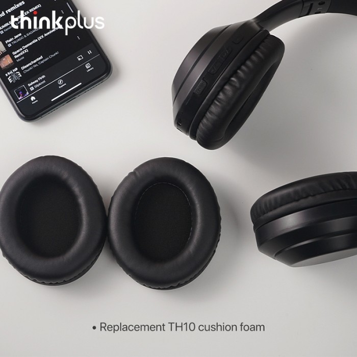 Lenovo Thinkplus TH10 Busa Bantalan Earmuff Headphone Replacement Busa Foam Headset