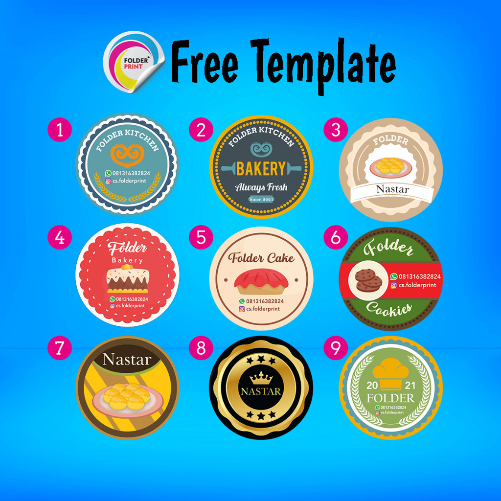

Cetak Stiker Label Bulat Custom Kemasan Produk Free Desain Custom
