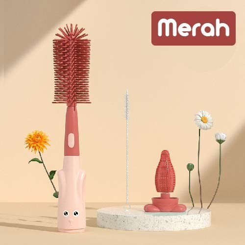 sikat botol bayi silikon 3 in 1 sikat botol sikat pembersih botol - 3 In 1 Hijau