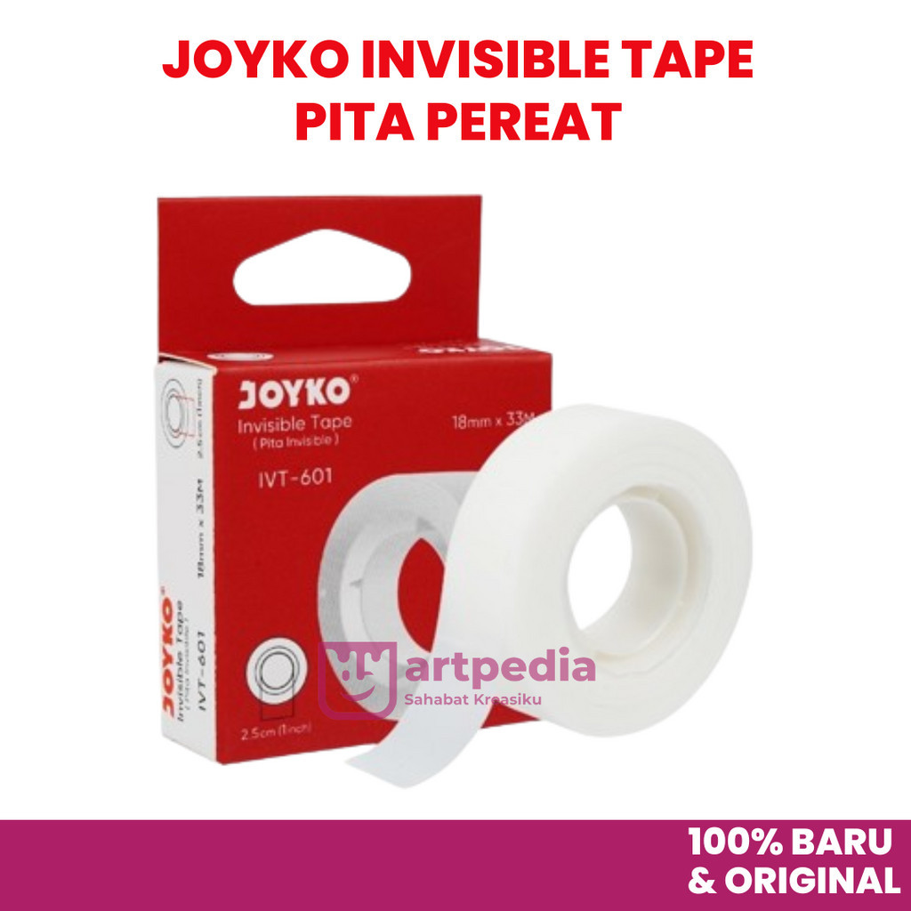 

JOYKO INVISIBLE TAPE PITA PEREKAT IVT-601 18MMX33M | SELOTIP BENING | SELOTIP KADO