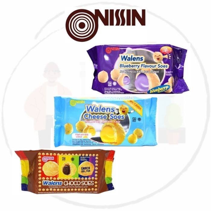 

[Kalimantan] NISSIN Walens Soes Choco - Cheese - Blueberry Flavour