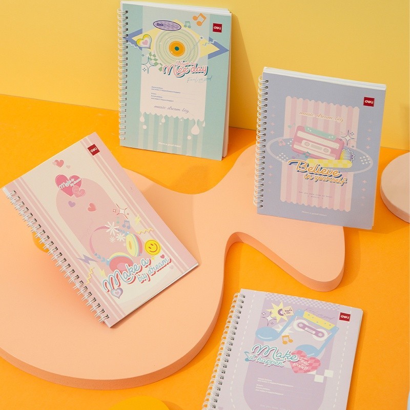 

Deli Spiral Notebook / Buku Tulis / Buku Catatan Jilid Spiral A5 B5 60 Lembar EN03X