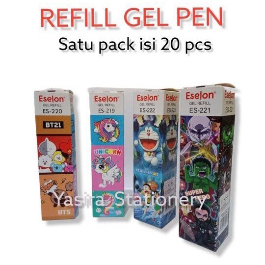 

( SATUAN 1 PCS ) Refill Pulpen Gel Karakter Lucu Isi Ulang Pulpen Gel Fancy - Teman Setia di Kala Kesepian