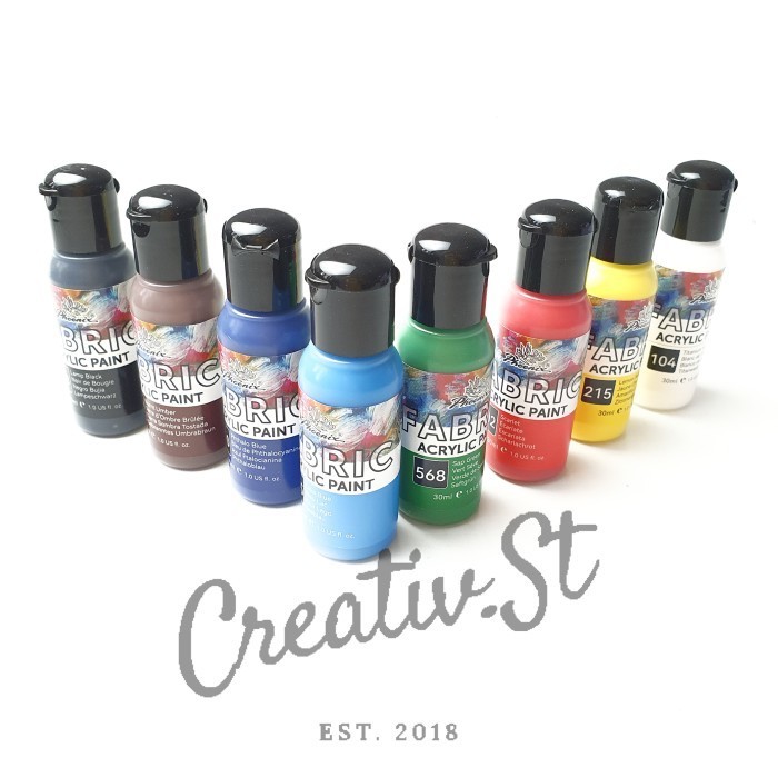 

Phoenix Acrylic Fabric Paint Cat Kain Tekstil Baju 8 colours 30 ML