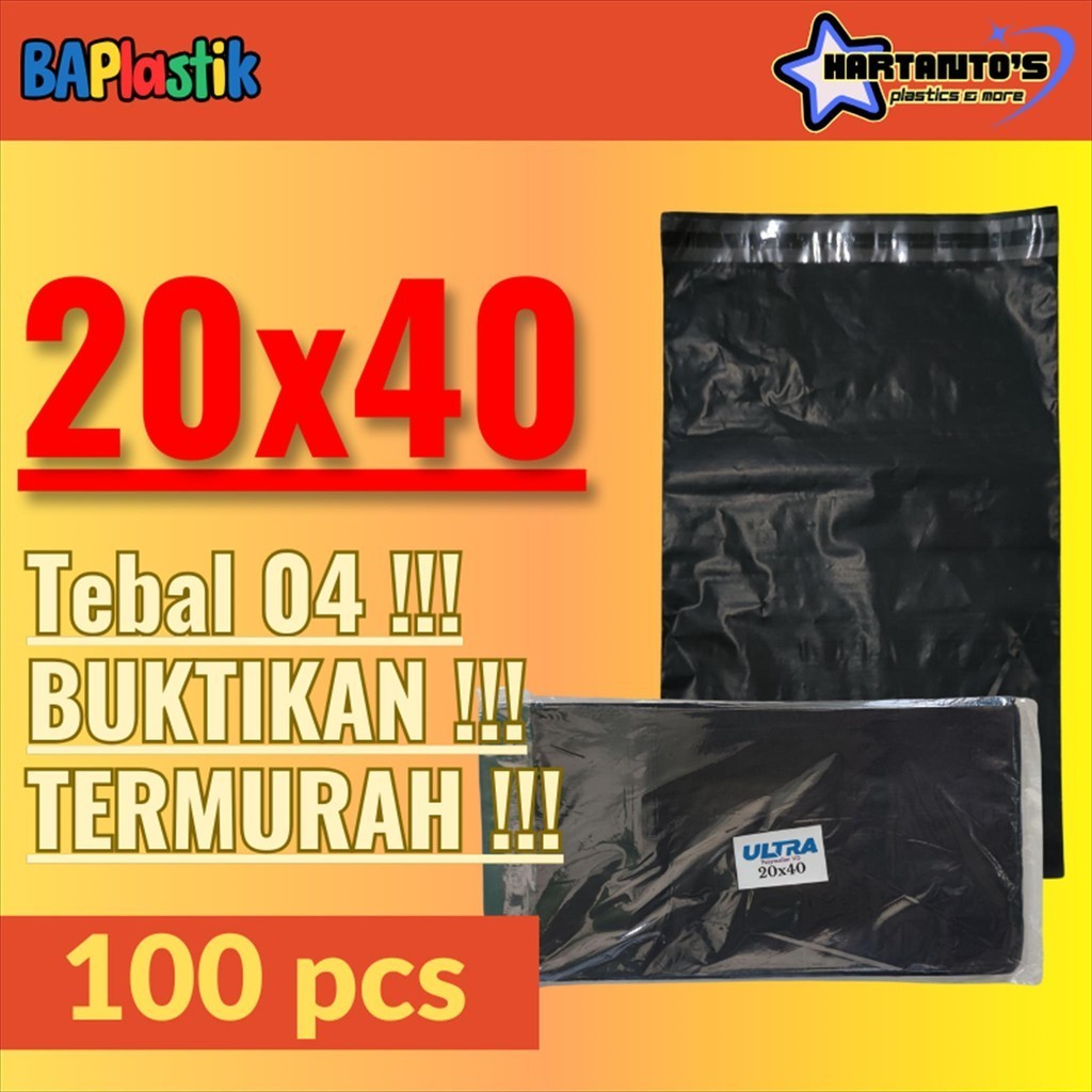 

Polymailer 20x40 ULTRA HITAM Premium Plastik Amplop Online