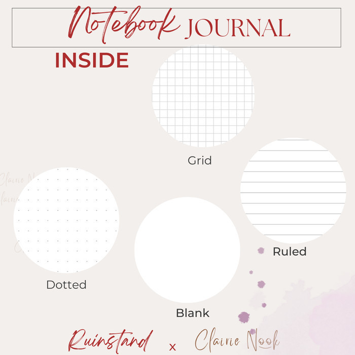 

Bullet Journal Kit Healing - Jurnal Kit - Scrapbook Kit Clairie Nook - Cover Kraft, Blank Page