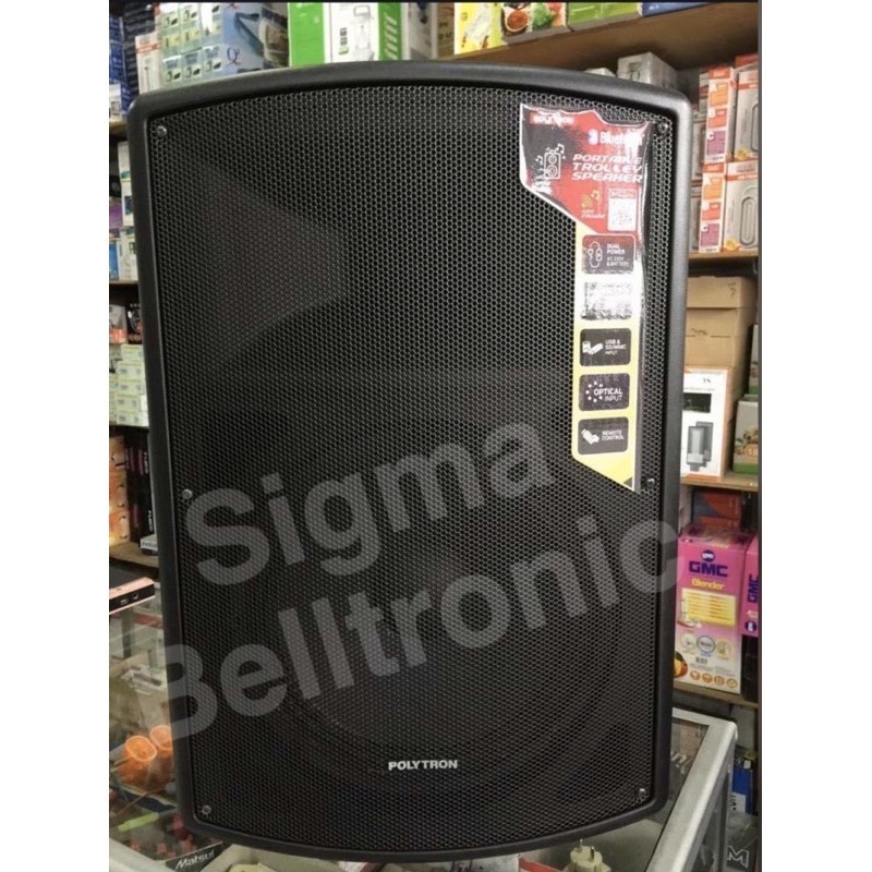 Speaker aktif portable POLYTRON PAS PRO 12F. 12 inch. USB, Bluetooth + 2 mic wireless