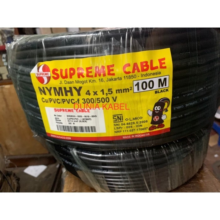 Kabel Listrik Serabut /NYYHY Supreme 4x1.5 4x1,5