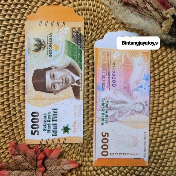 

NIRMALA Amplop Lebaran Size BESAR Motif Uang Mainan isi 100 lembar - Hitam