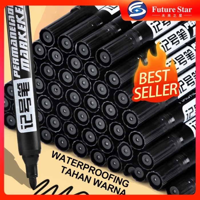 

Spidol Permanen Hitam Biru Universal Pen Style Permanent Markers Black Blue Premium Waterproof Smear Quick Drying