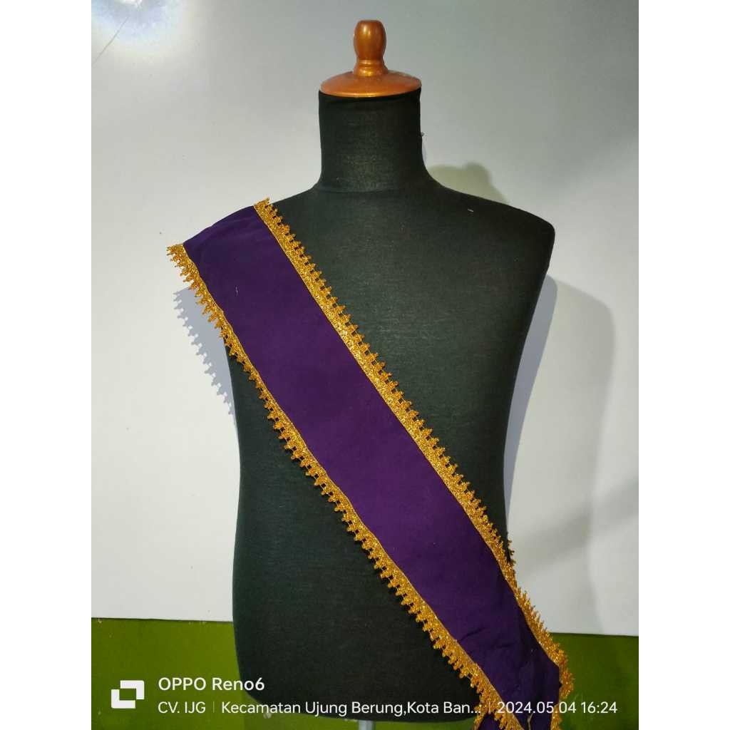 (1HARIJADI) Selempang / selendang Slempang wisuda bludru RENDA murah Selempang Wisuda