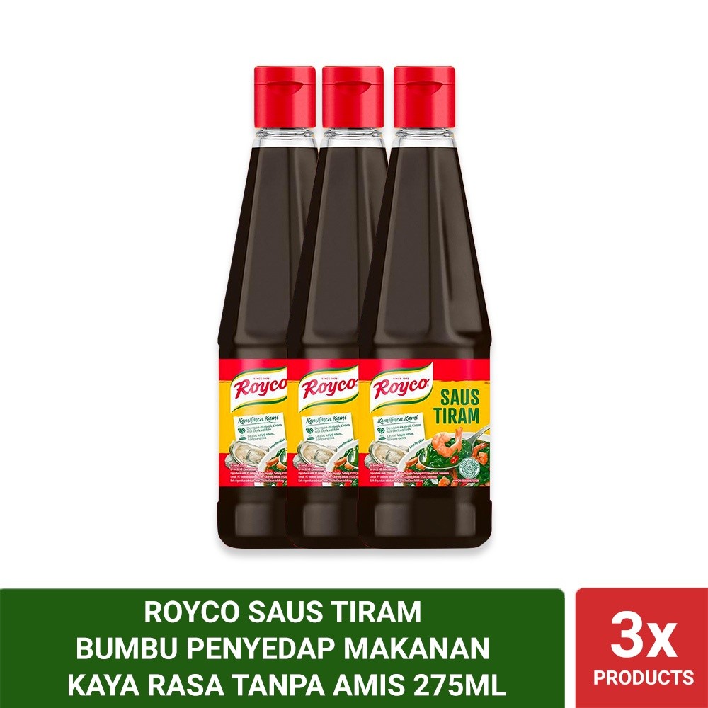

Royco Saus Tiram Bumbu Penyedap Makanan Kaya Rasa Tanpa Amis 275ml Triplepack