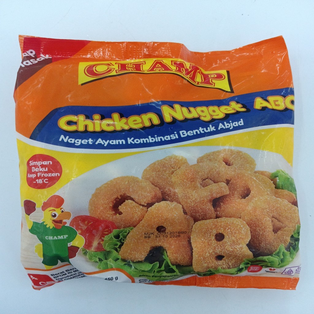 

Champ Chicken Nugget Ayam ABC 450gr