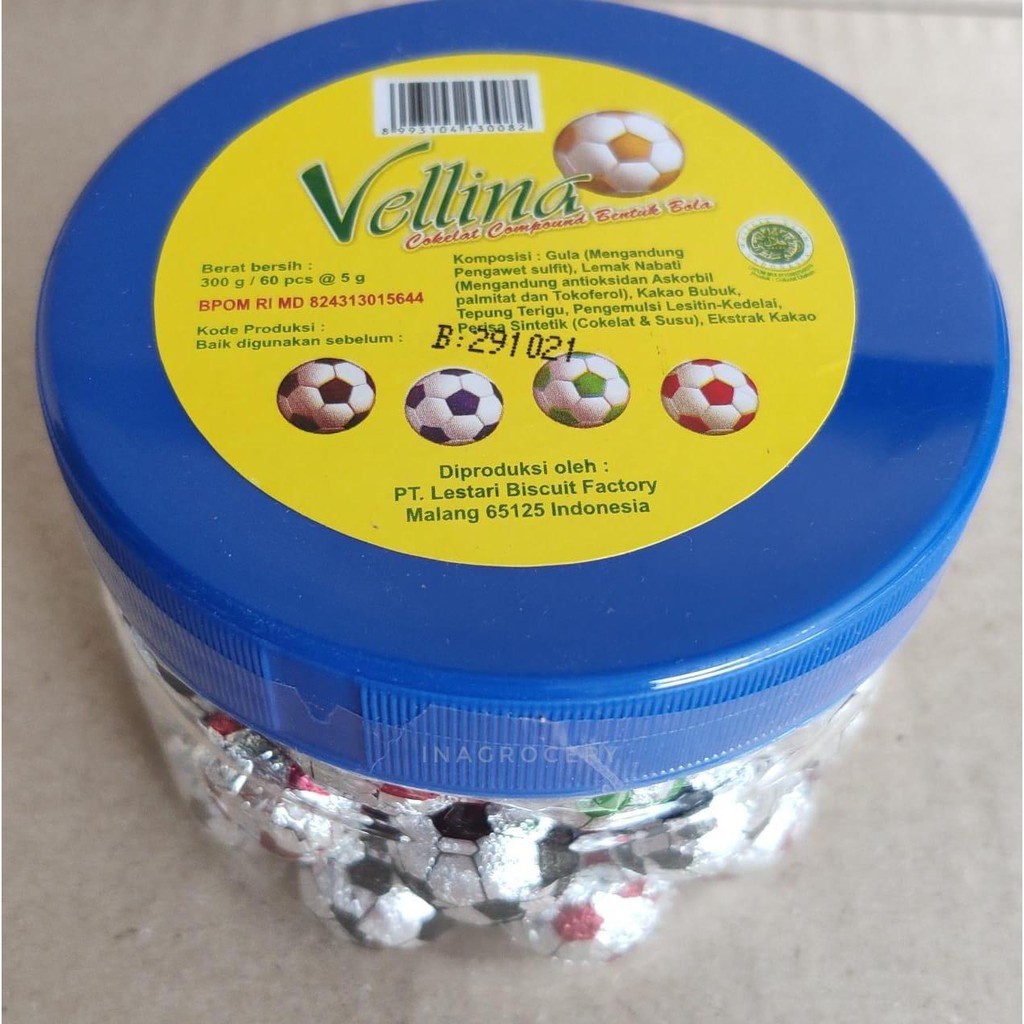 

VELLINA COKELAT BOLA 300gr 60pcs x 5gr