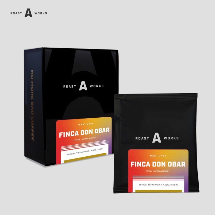 

West Java Finca Don Obar Typica Natural Slow Dry - Specialty Coffee Drip Bag - A Roastworks - (5 x 10gr/sachet)