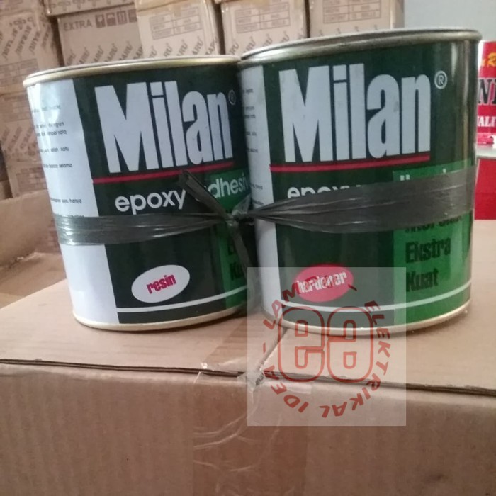 Lem Epoxy Milan | lem kayu | lem besi | ( resin + hardener ) MURAH BERKWALITAS