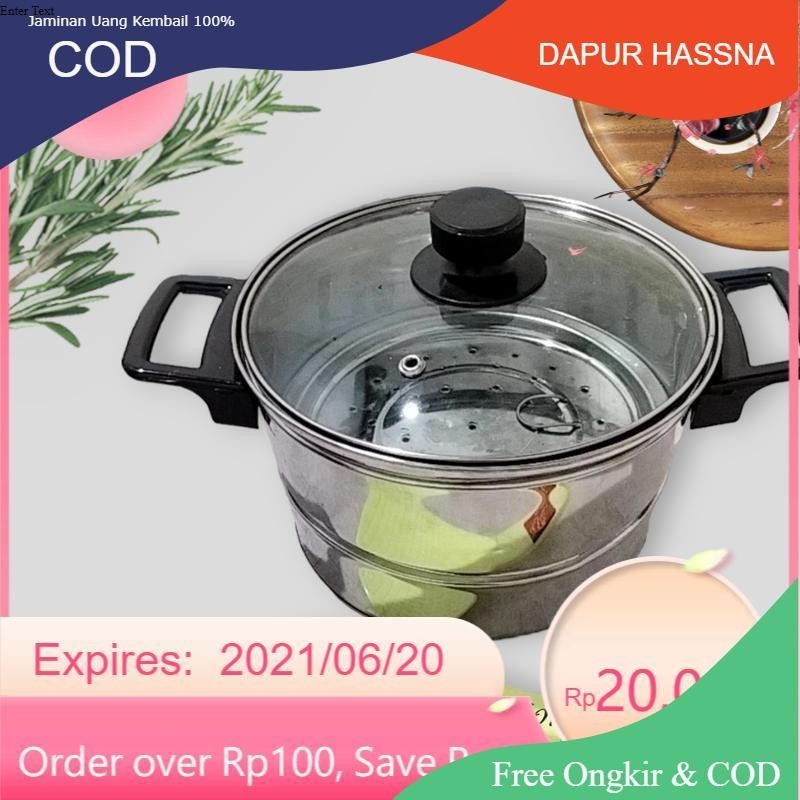 TERMURAH.. Panci kukusan/nasi tutup kaca gratis centong nasi kukusan Plastik