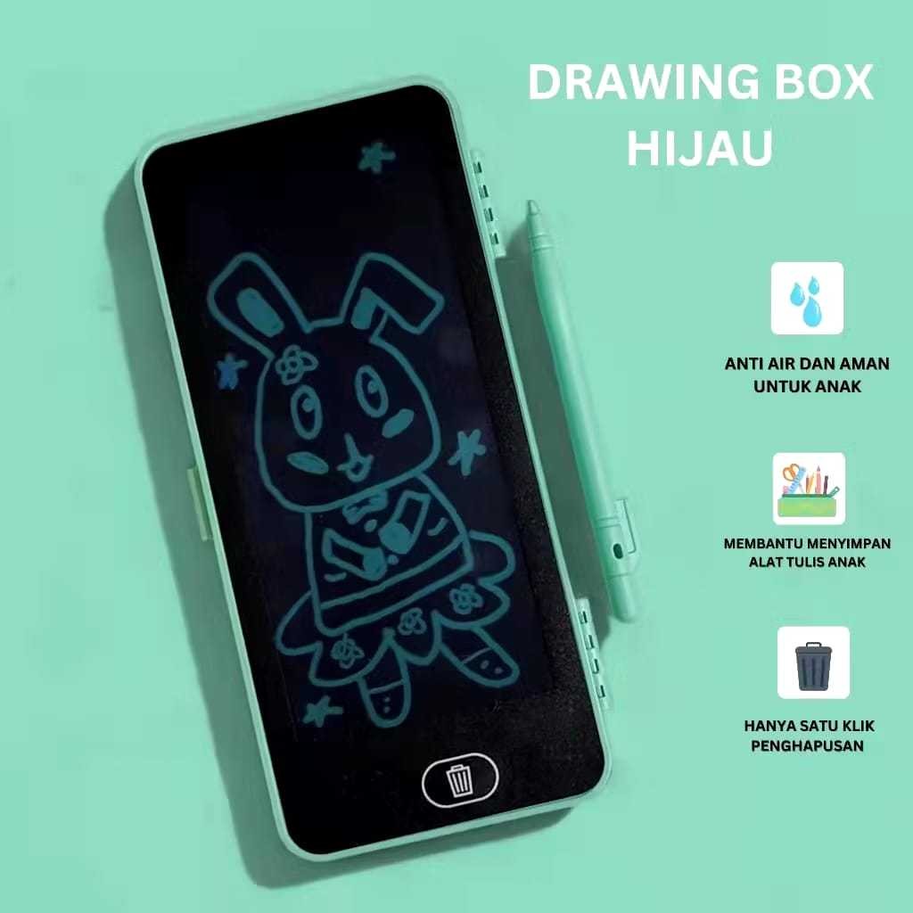 

H7Y Kotak Pensil Lcd Case Besar Lcd Writing Drawing Box Case Ukuran Besar Pencil Drawing Pad Edukasi