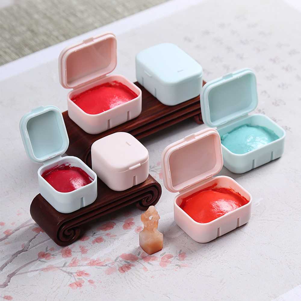 

Mini Portable 12g Red Inkpad For Stamp With My Name Personalized Custom Seals Calligraphy Painting Signature Chop Blue Stamp Pad